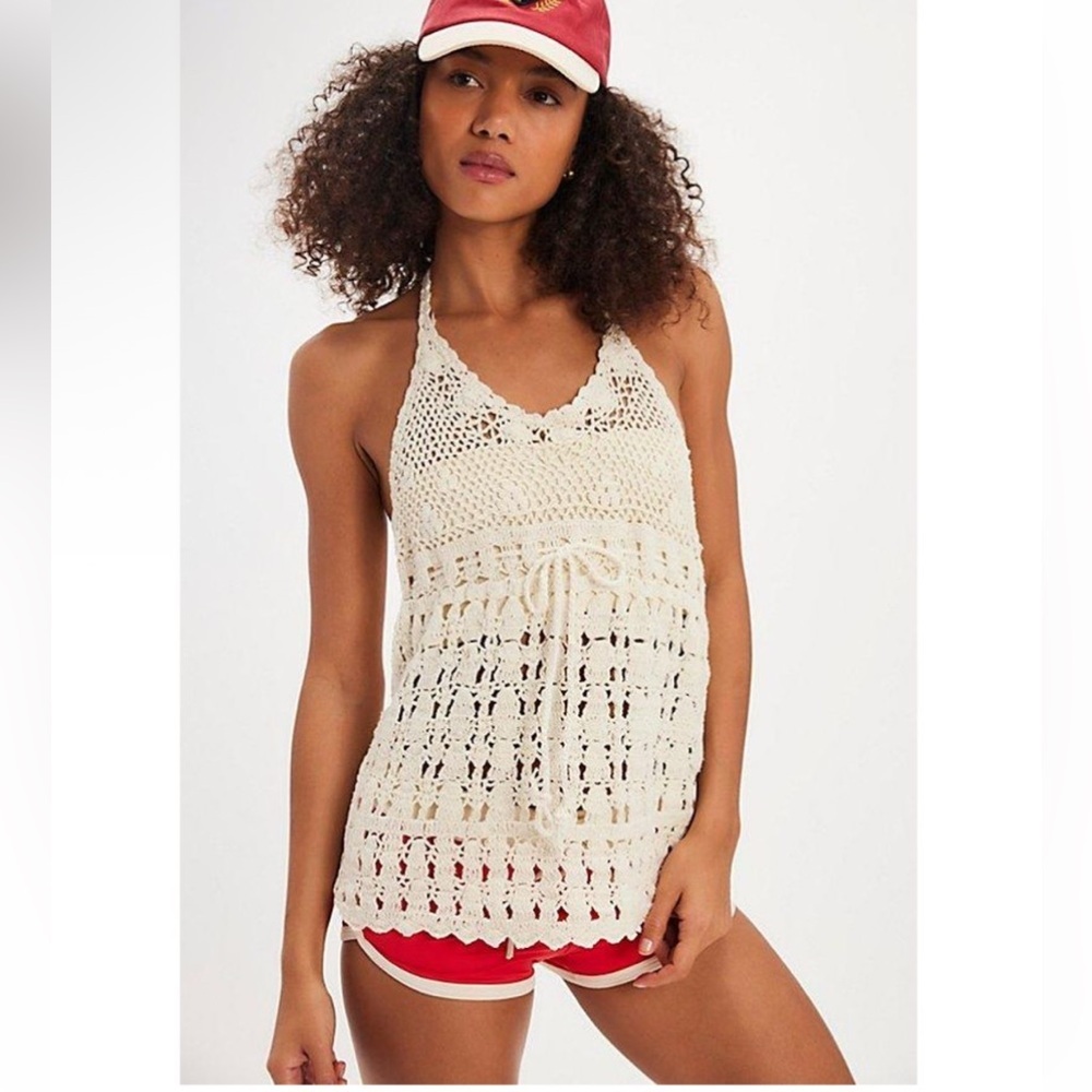 Free People Bayside Crochet Tunic NWT